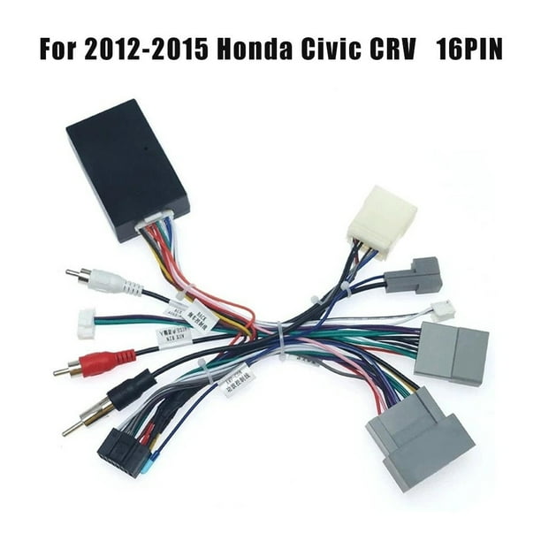 Audio Wire Harness Color‑Coded Wire Car Stereo Harness Adapter Durable with Canbus Box for Car Replacement for CRV// 2012‑2015